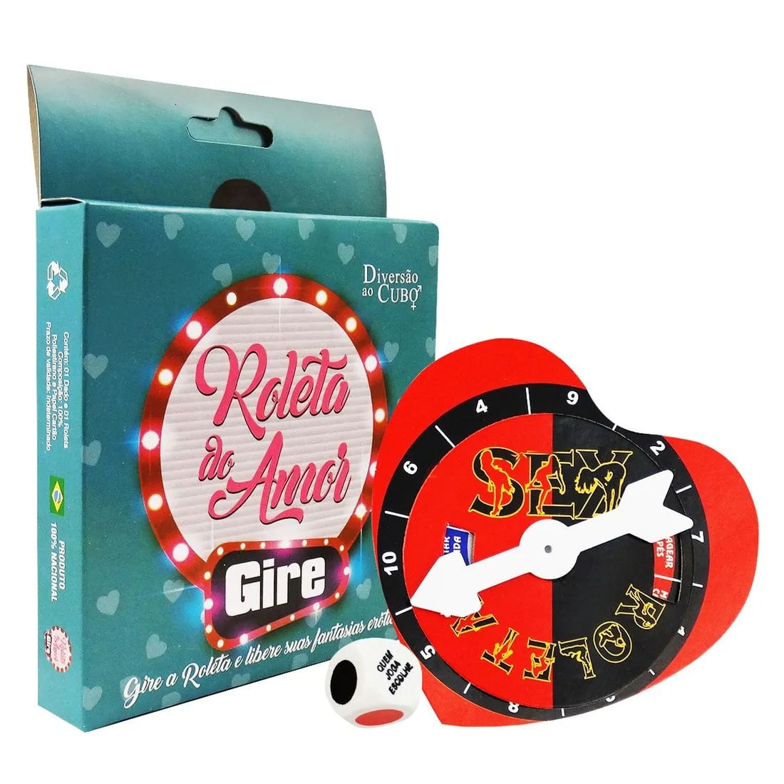 Roleta do Amor Jogo Erótico para Casal Diversão ao Cubo