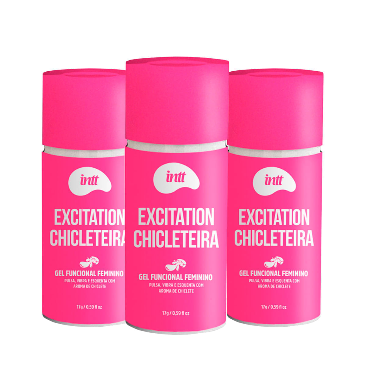 Kit com 03 Excitation Chicleteira Excitante Feminino