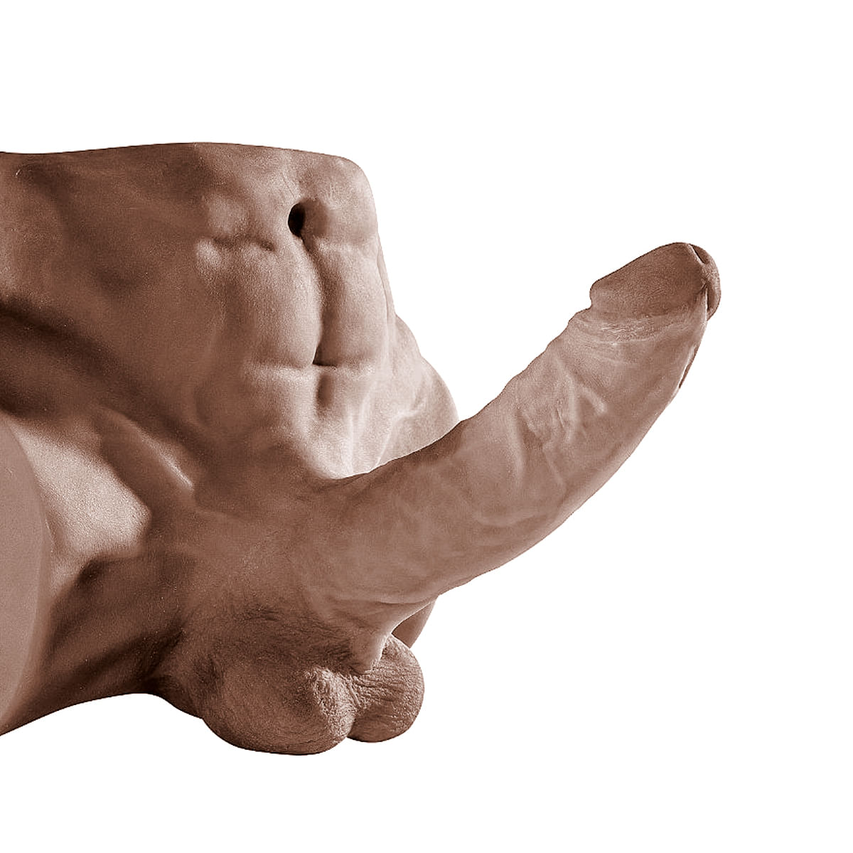 Homem Meio Corpo em CyberSkin com Pênis Vertebrado 28,5x21 Sexy Import