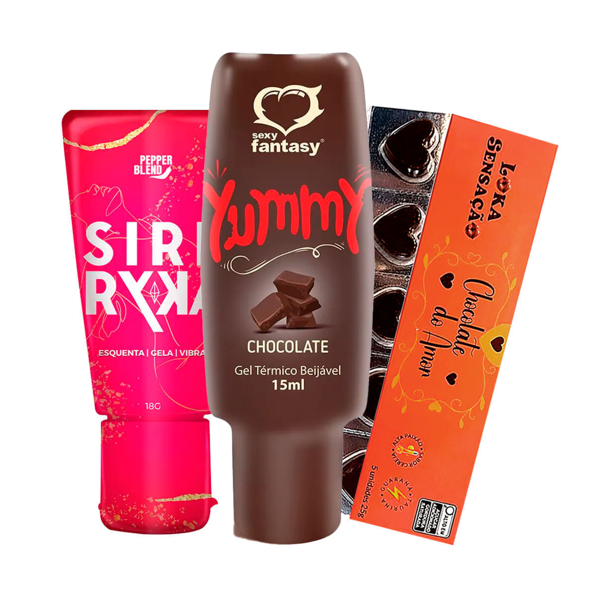 Kit com Siri Ryka Yummy e Chocolate do Amor