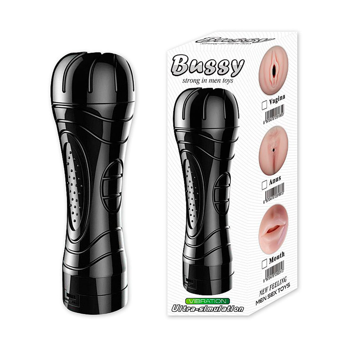 Masturbador Ânus em Cyberskin com Vibrador em Formato de Lanterna Sexy Import