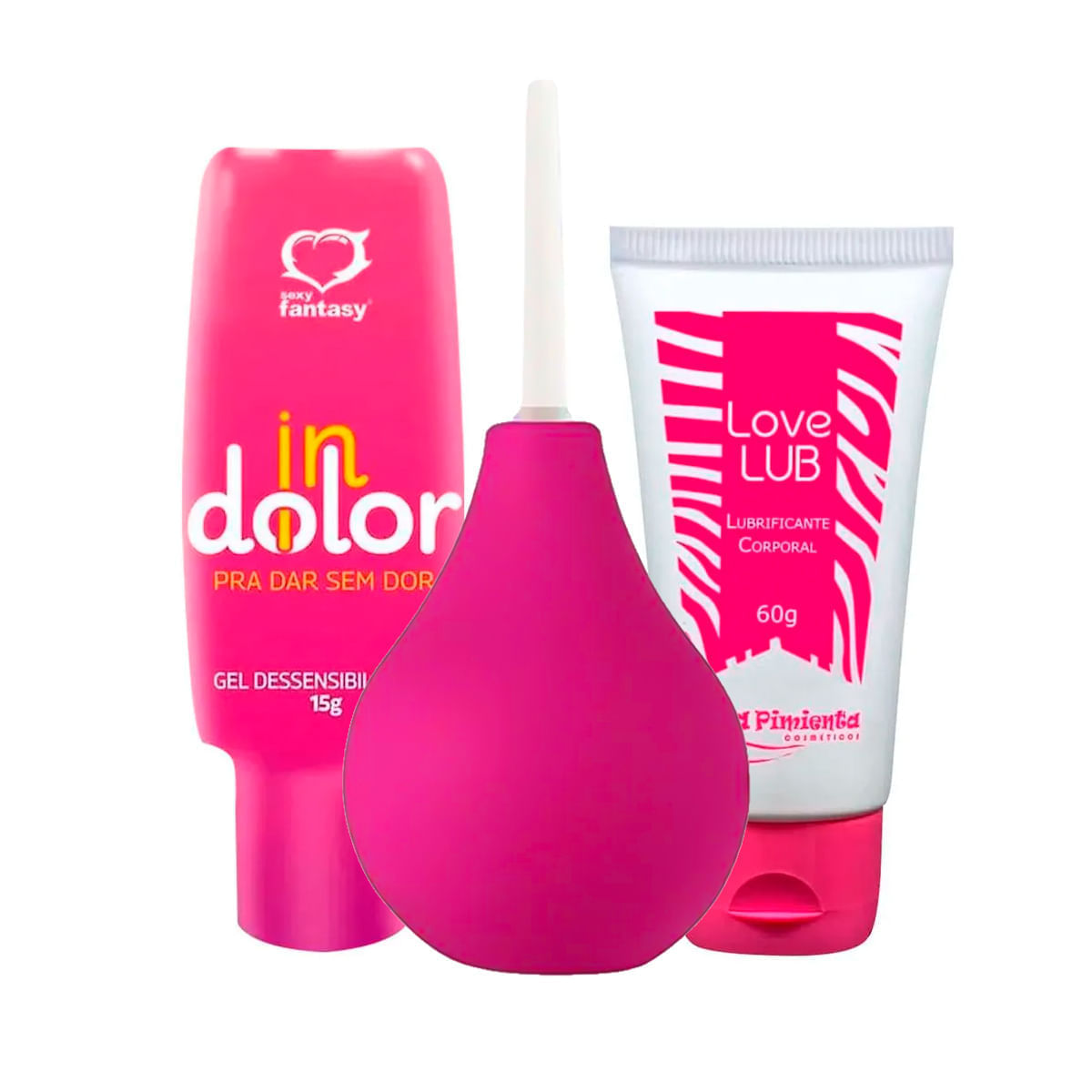 Kit com Ducha Higiênica Intima 230ml Indolor e Love Lub Neutro