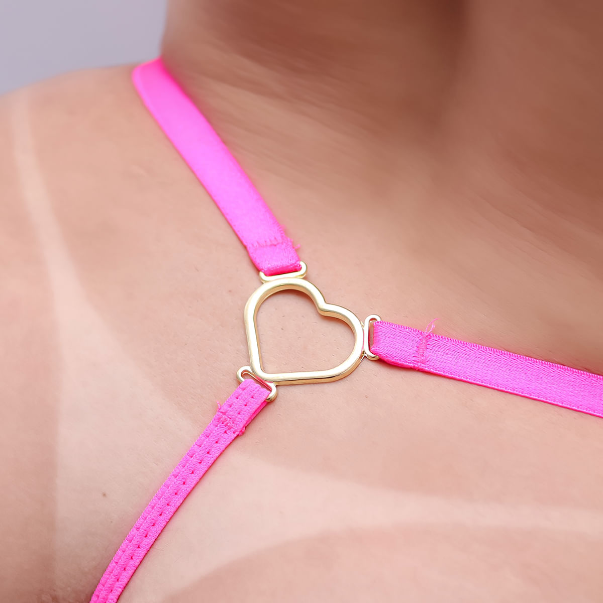 Calcinha com Charm Fixo de Coração Tallyta Moda Apimentada