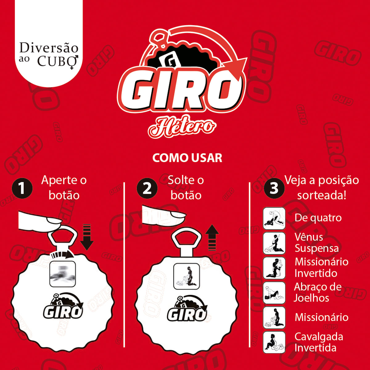 Giro Hétero Jogo Interativo Diversão ao Cubo