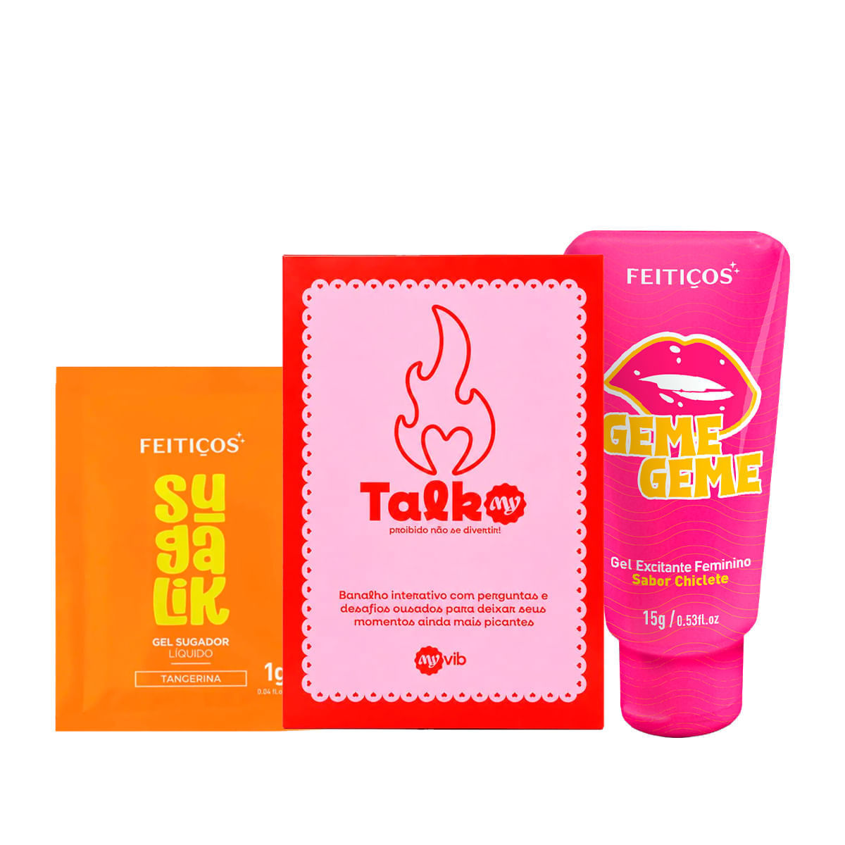 Kit com Geme Geme Sachê Sugalik e TalkMy