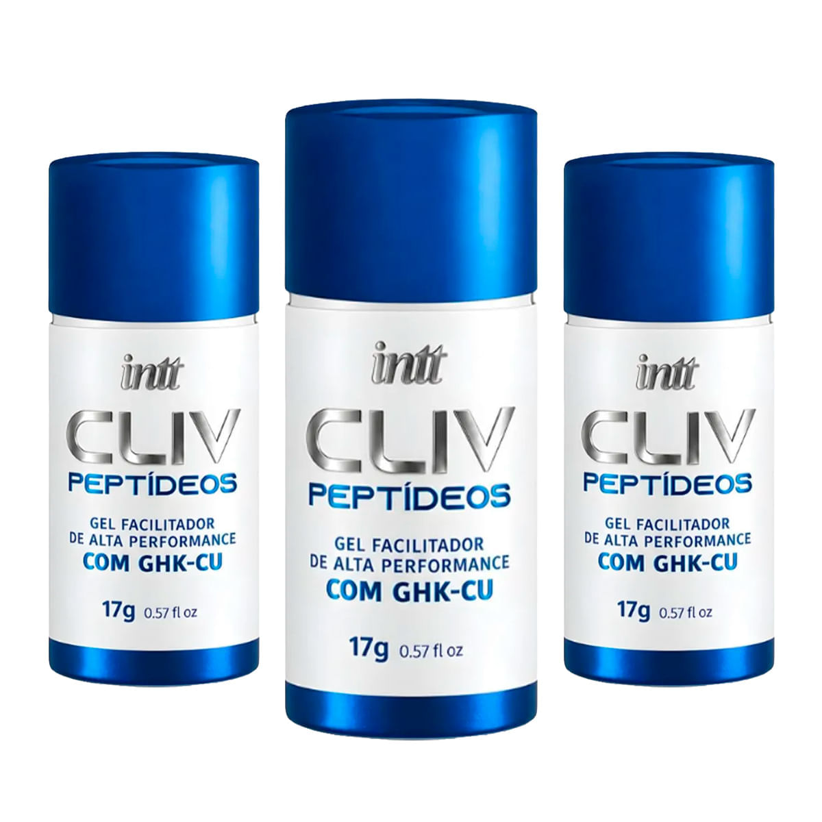 Kit com 3 Cliv Peptídeos Gel Facilitador Anal