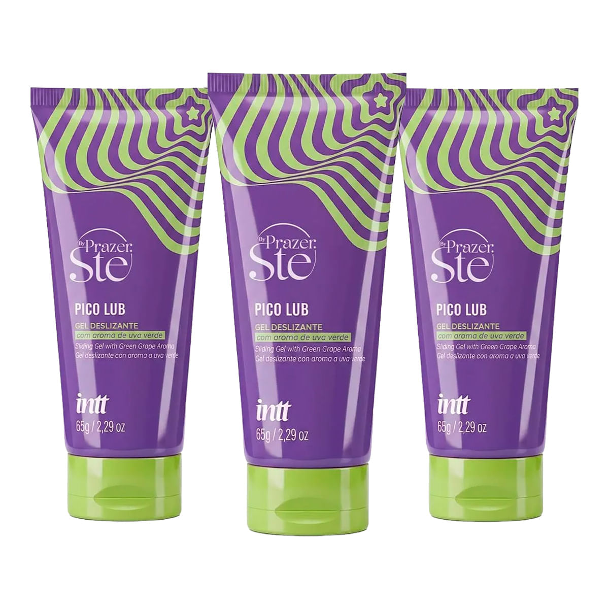 Kit com 3 Pico Lub By Ste Prazer Gel Deslizante Beijável