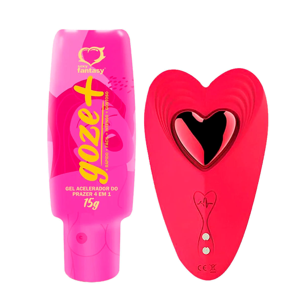 Duplinha com Goze + Acelerador do Prazer e Vibrador de Calcinha