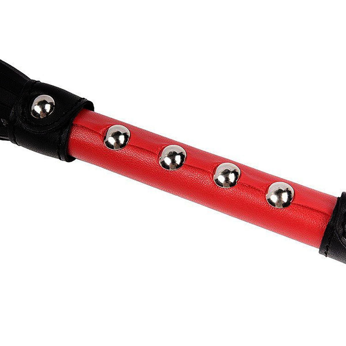Chicote em Tiras Luxo Preto e Vermelho Sexy Import