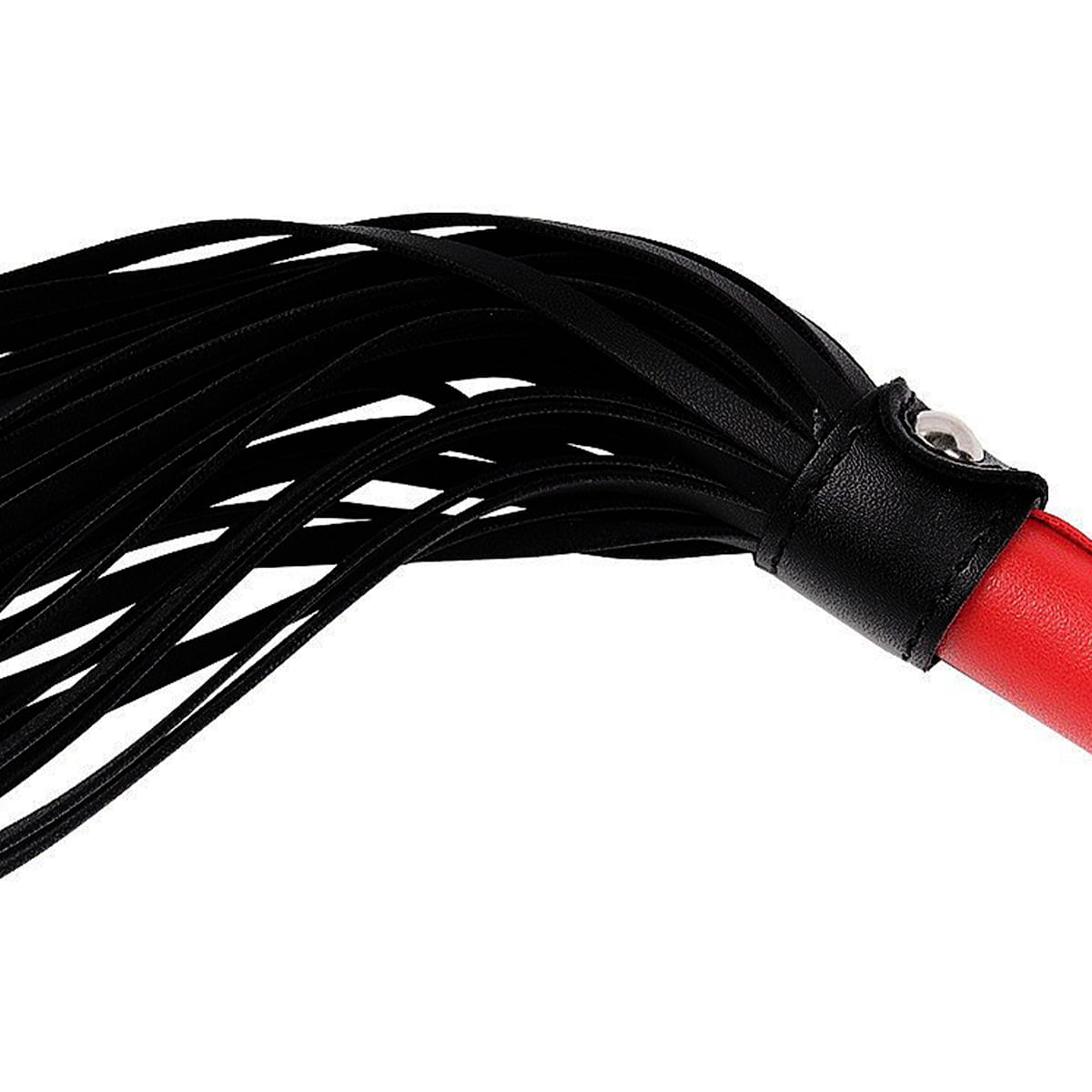 Chicote em Tiras Luxo Preto e Vermelho Sexy Import