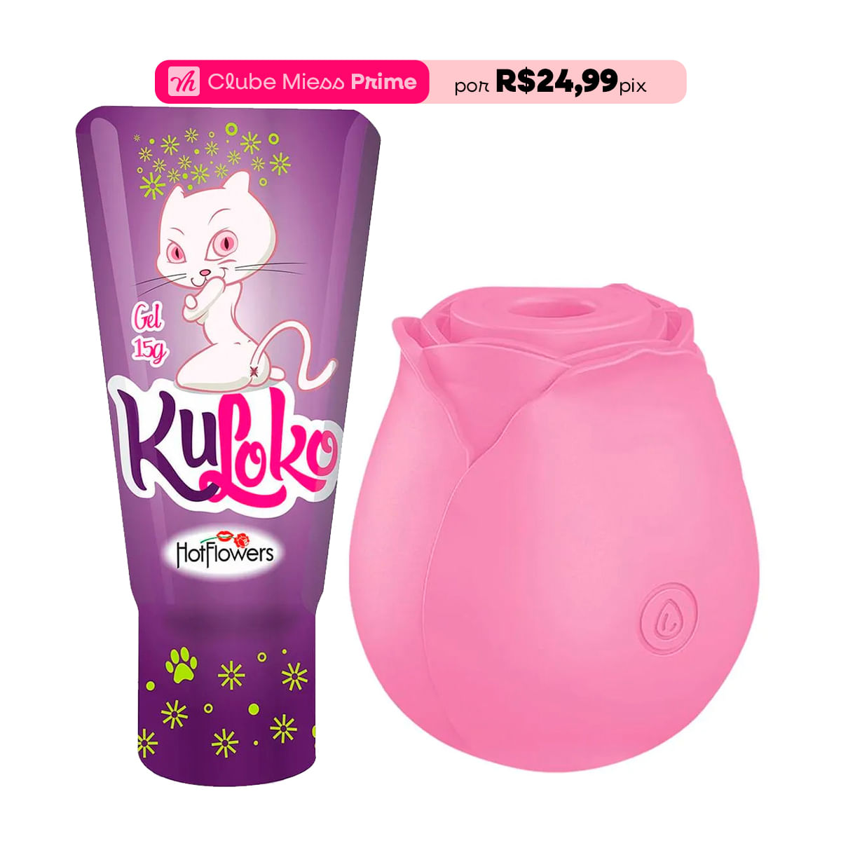 Duplinha com Rosa Estimuladora e Kuloko