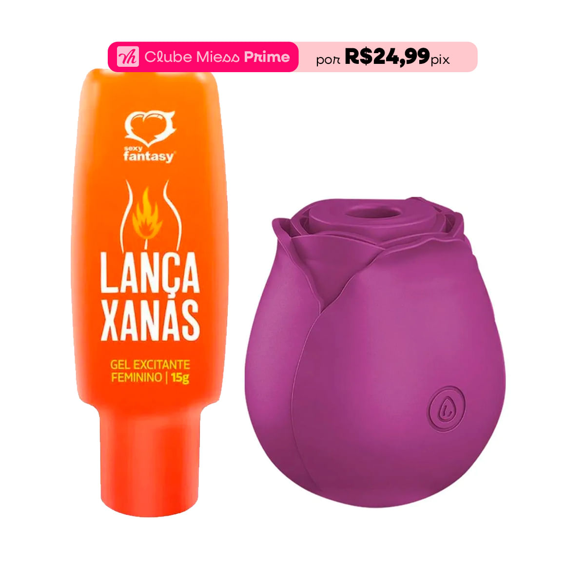 Duplinha com Rosa Estimuladora e Lança Xanas