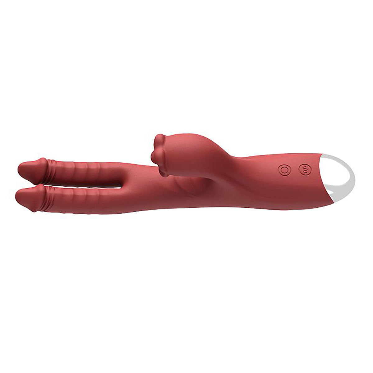 Vibrador de Ponto G e Clitoris Duplo com Dedilhar 23,5 x 4cm Sexy Import