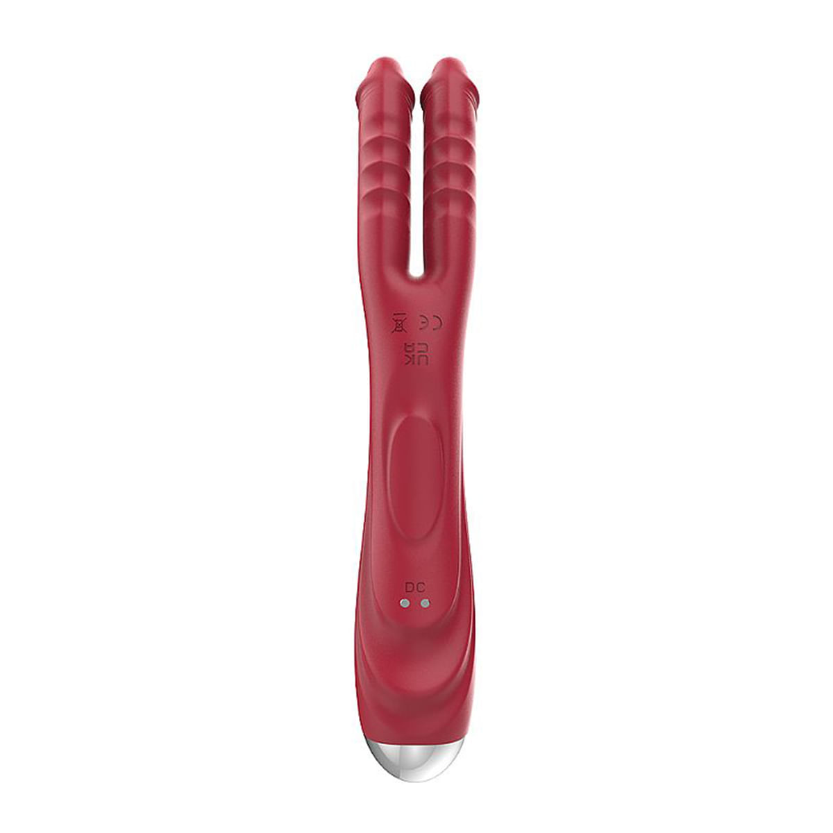 Vibrador de Ponto G e Clitoris Duplo com Dedilhar 23,5 x 4cm Sexy Import