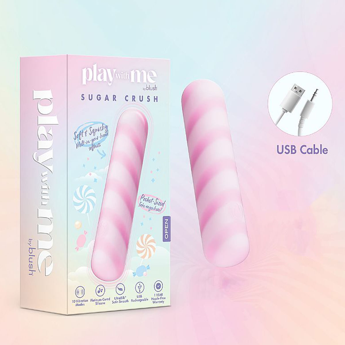 Bullet Sugar Crush Massageador de Clitóris em Cápsula Sexy Import