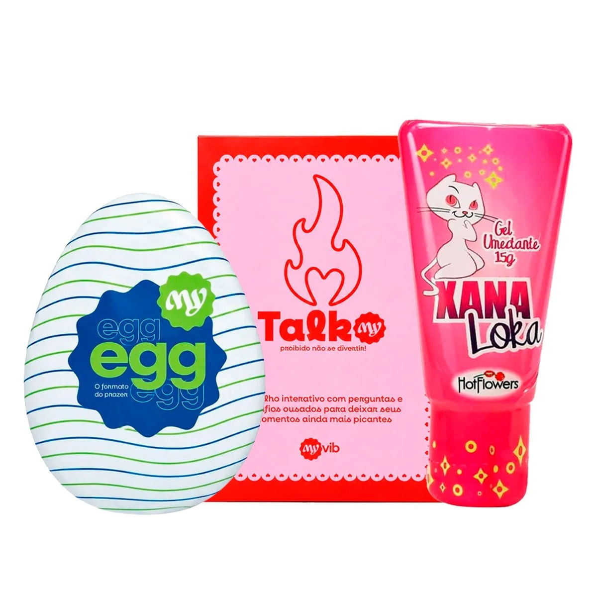 Kit com TalkMy Baralho MyEgg e Xana Loka