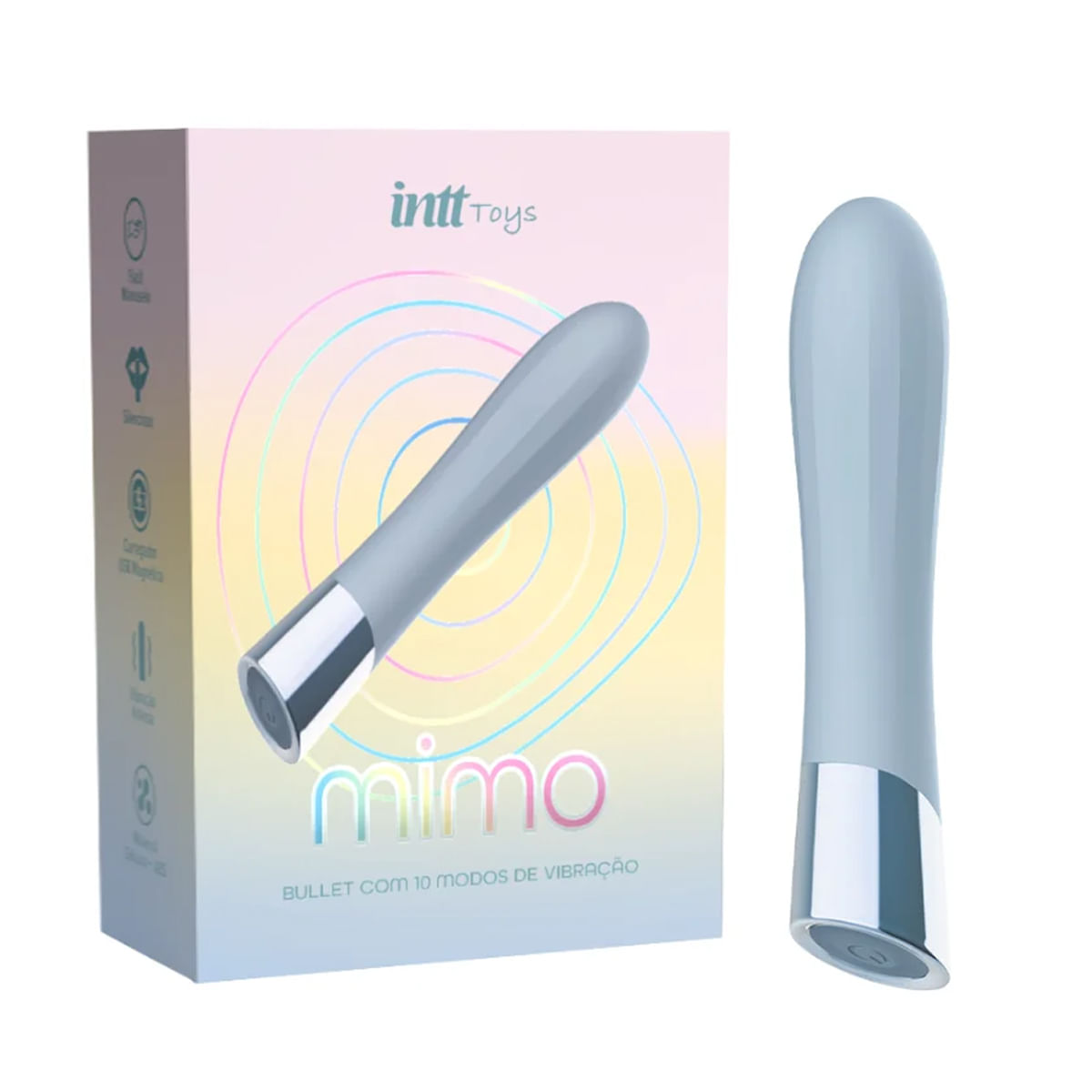 Vibrador Bullet Mimo Com 10 Modos de Vibração Intt