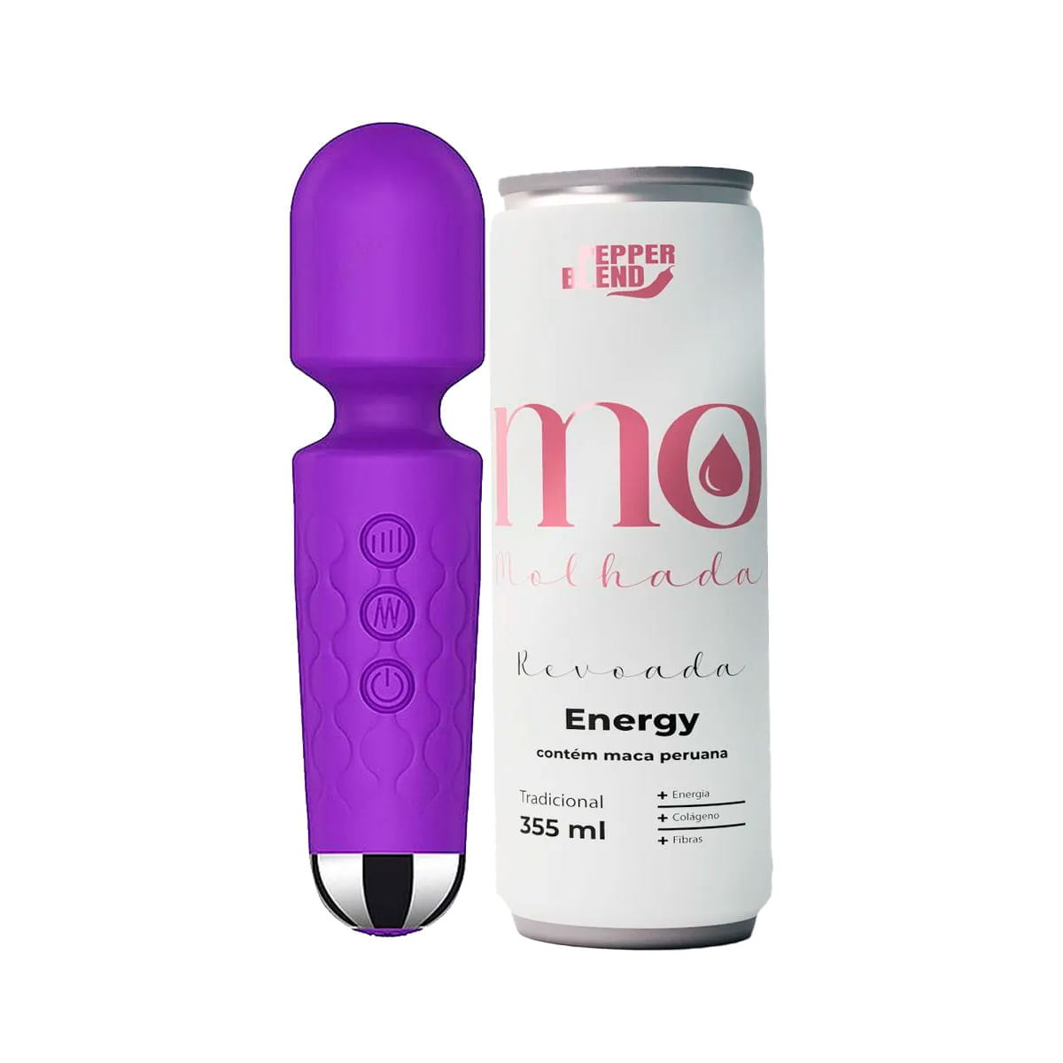 Duplinha com Mini Varinha Mágica Recarregável e Energético Estimulante Revoada