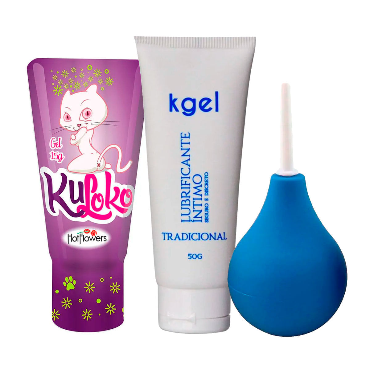 Kit com Kuloko KGEL Lubrificante e Ducha Higiênica 230ml