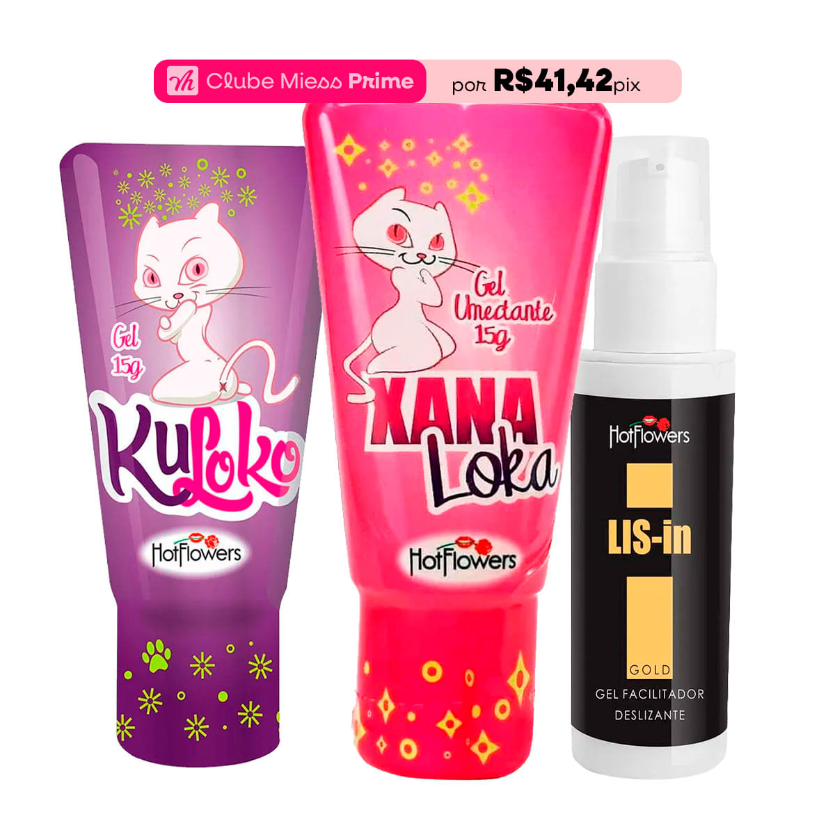 Kit Mais Vendidos Hot Flowers com Xana Loka Kuloko LIS-In