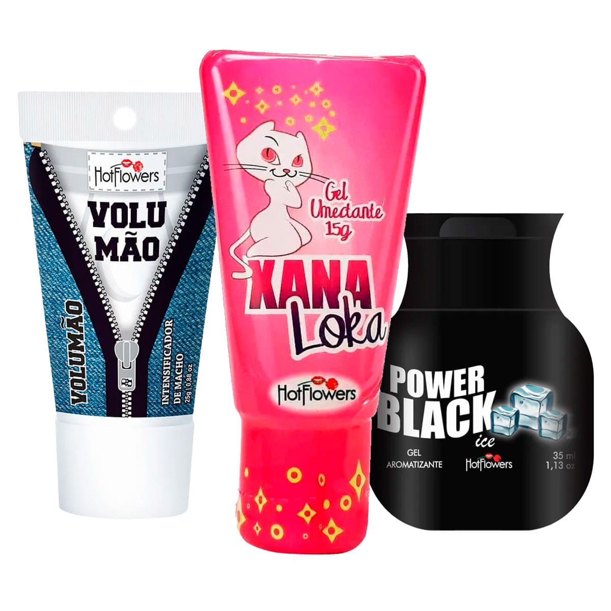 Kit Mais Vendidos Hot Flowers com Xana Loka Volumão Power Black
