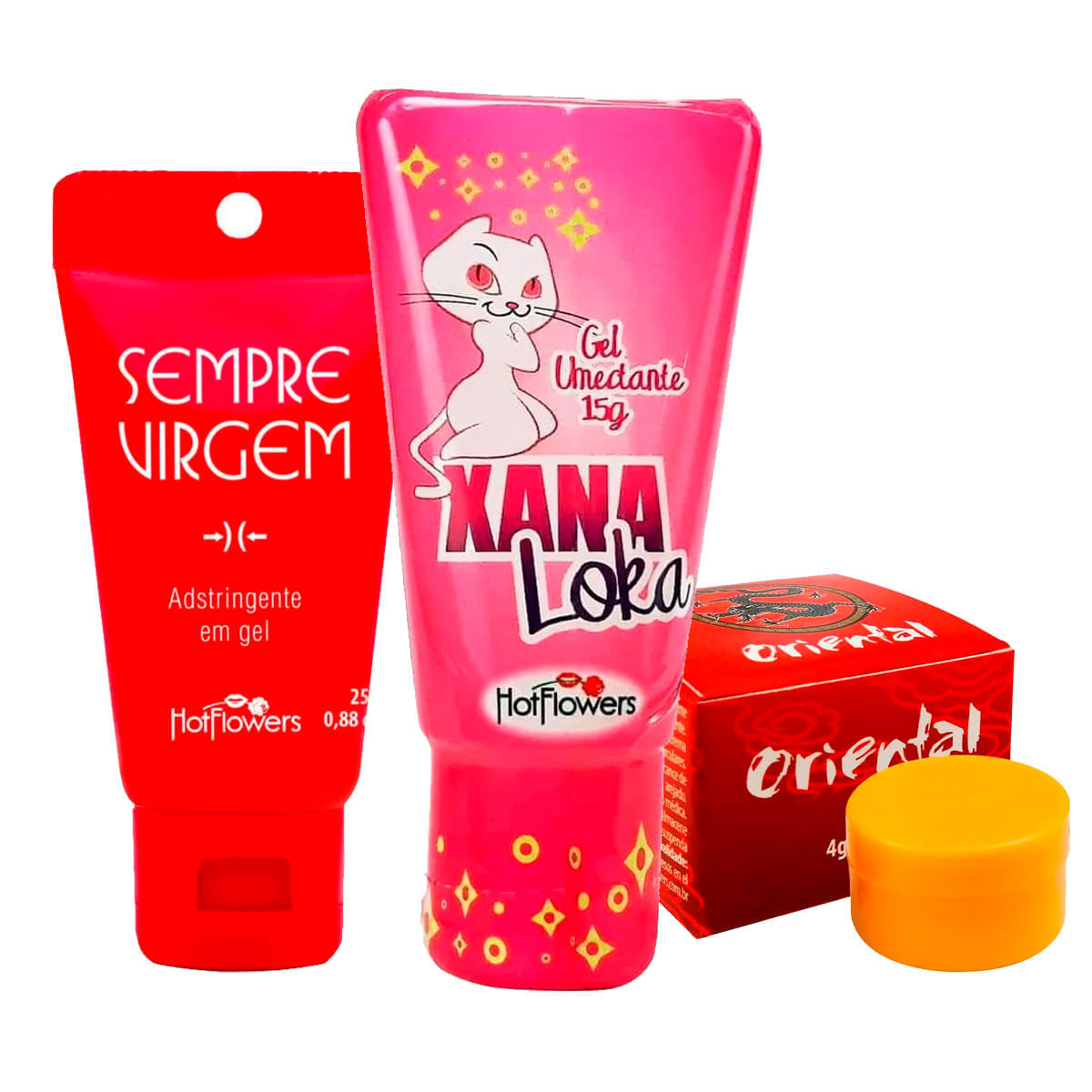 Kit Mais Vendidos Hot Flowers com Xana Loka Sempre Virgem Pomada Oriental