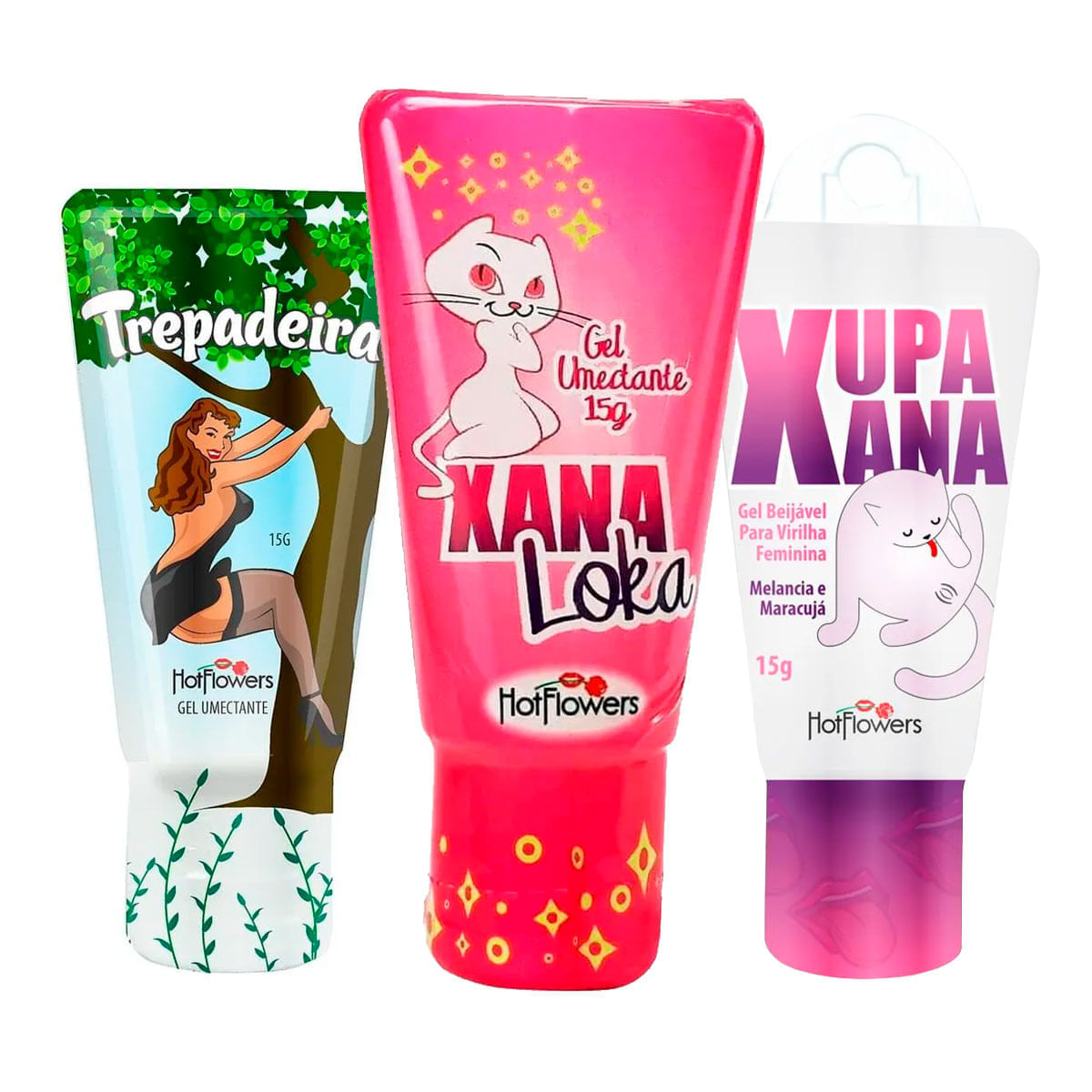 Kit Mais Vendidos Hot Flowers com Xana Loka Trepadeira Xupa Xana