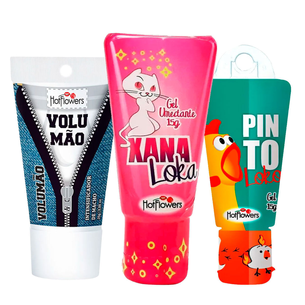 Kit Mais Vendidos Hot Flowers com Xana Loka Volumão Pinto Loko