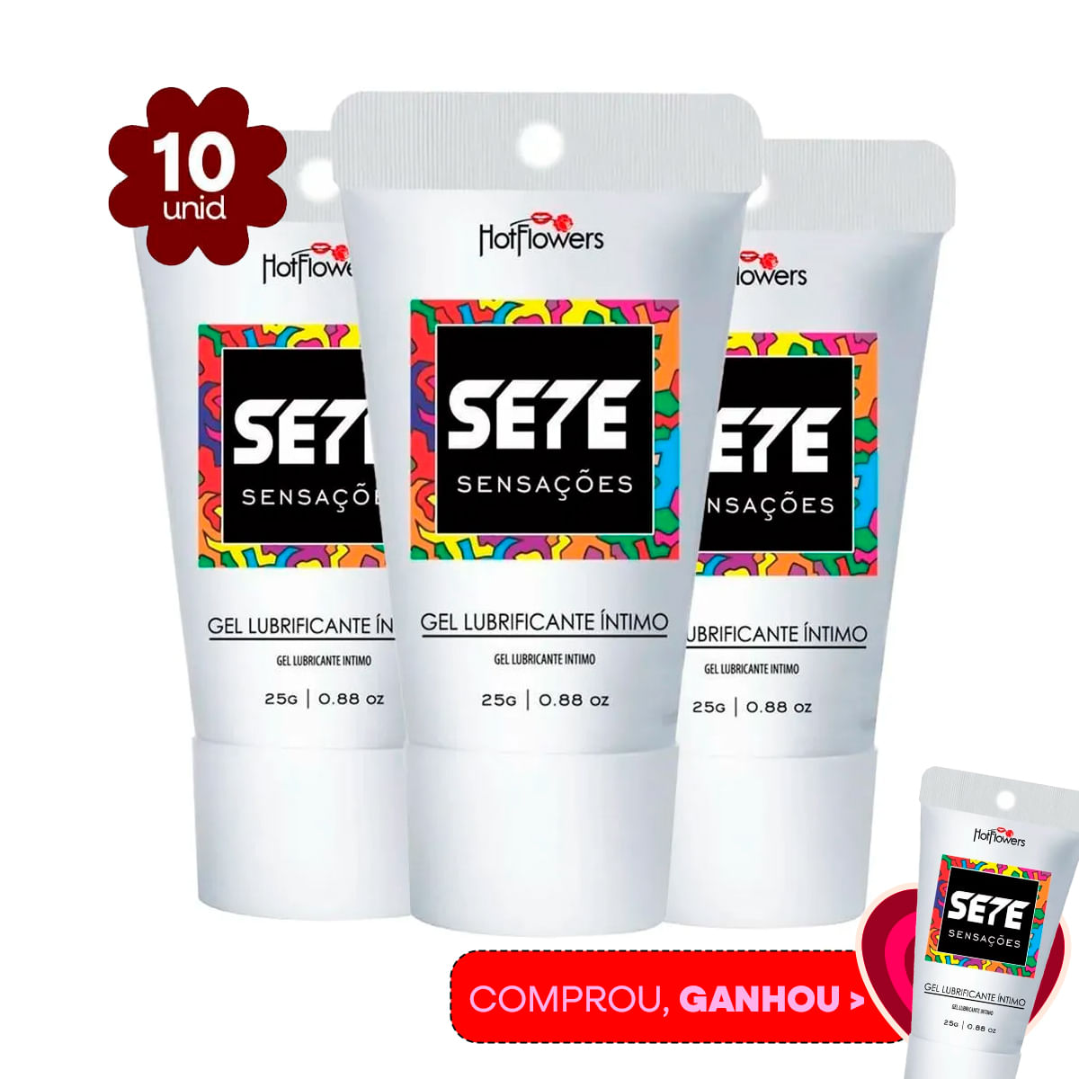 Kit Sete Sensações no Atacado com 10 Unidades Hot Flowers