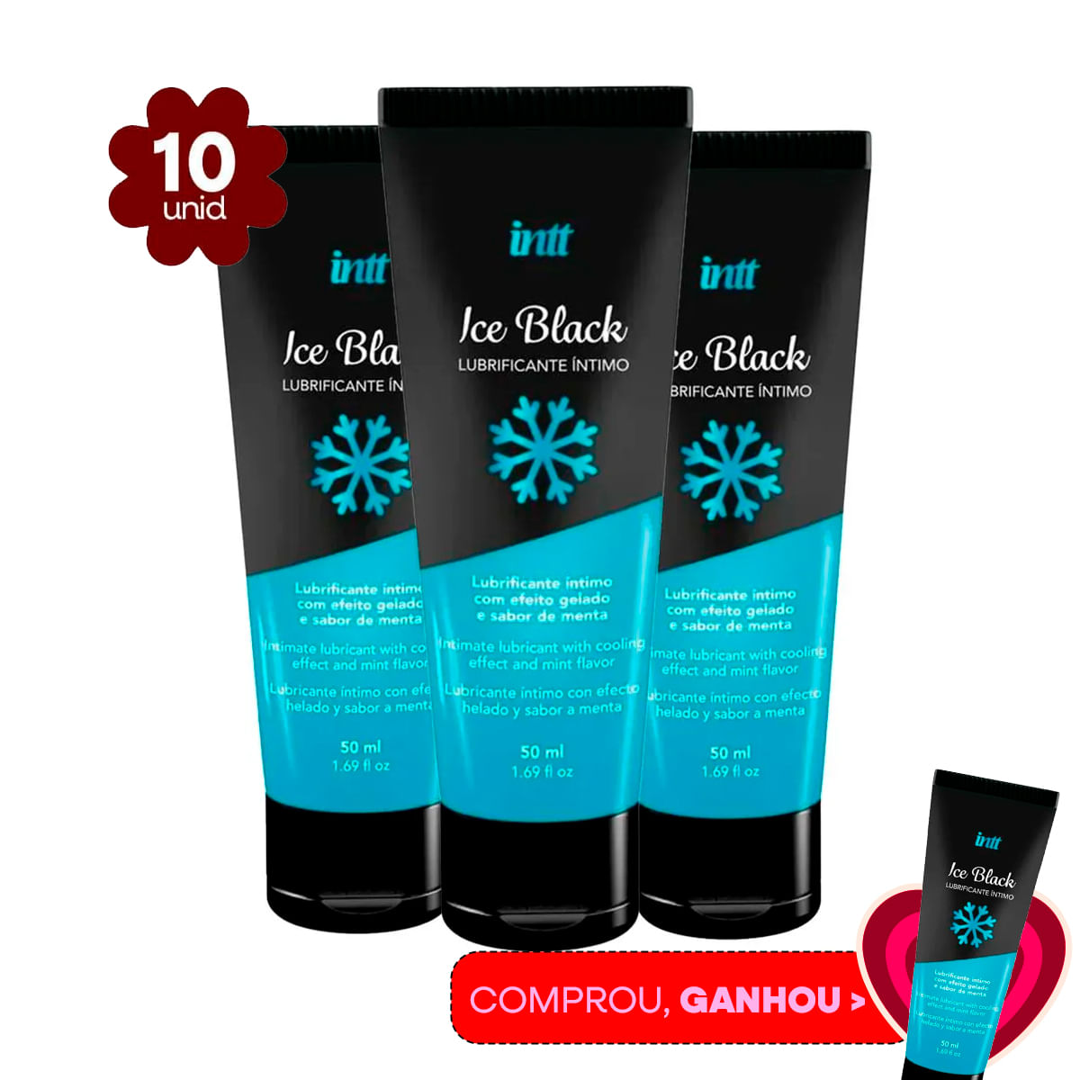 Kit com 10 Ice Black Lubrificante