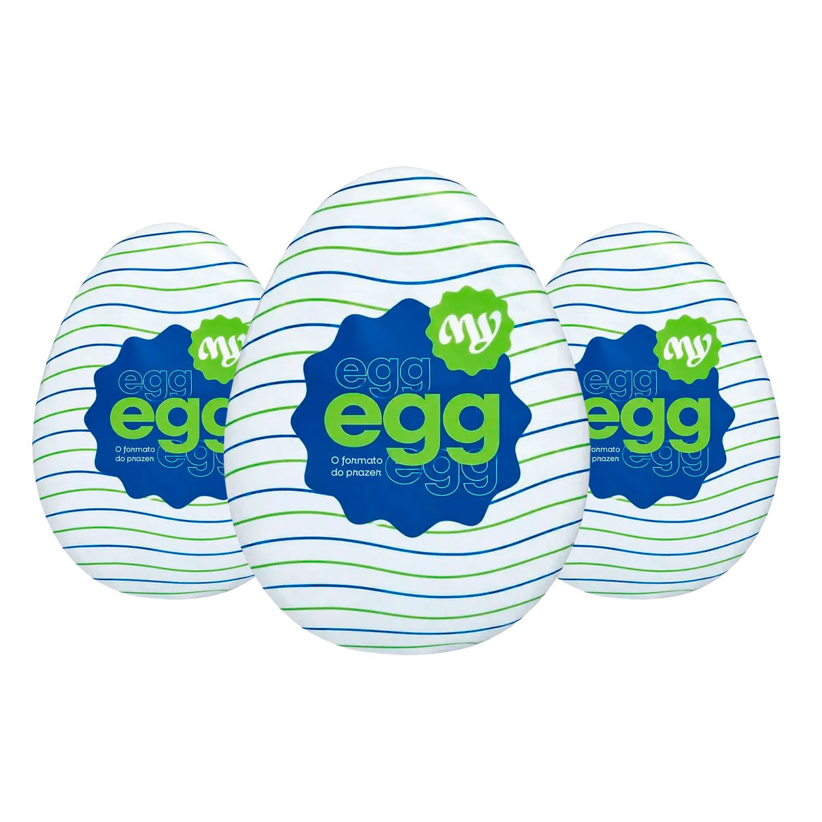 Kit com 3 Egg Wavy Masturbador Masculino