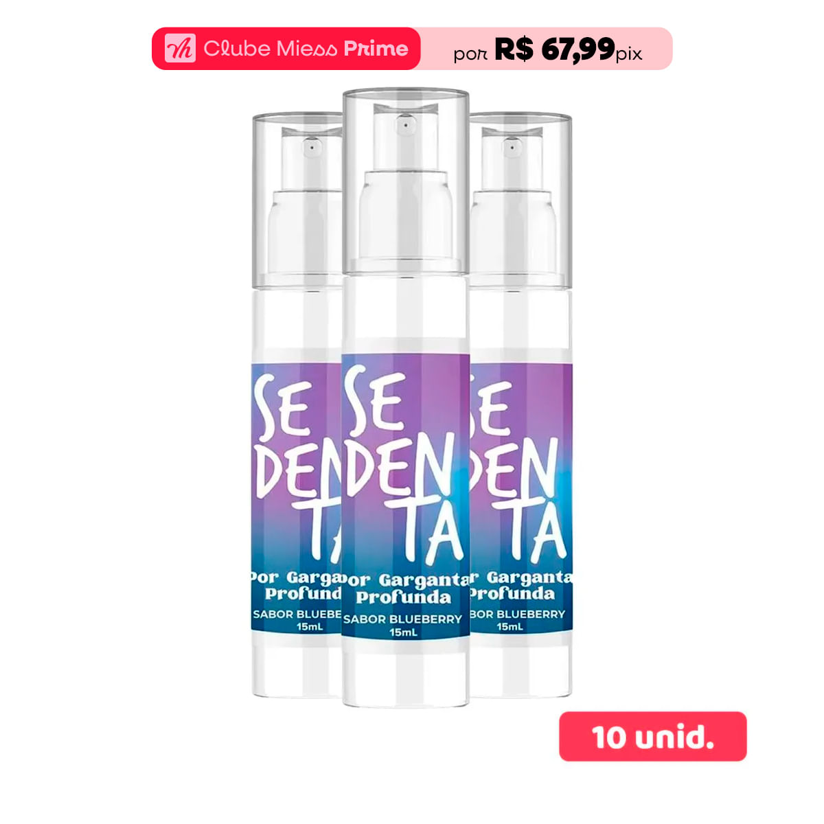 Sedenta por Garganta Profunda Blueberry no Atacado Kit com 10 unidades Pepper Blend